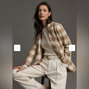 Anthropologie Hutch Plaid Blazer
